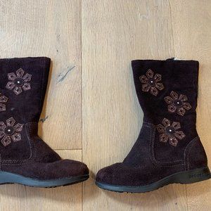 NWOT, Pediped, Brown Suede, girls boots, size EU 29